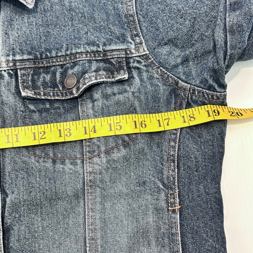 2/$15 Denim Trucker Jean Jacket Women's Size M Trucker Snap Front Pockets - Picture 6 of 8